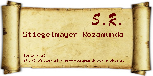 Stiegelmayer Rozamunda névjegykártya